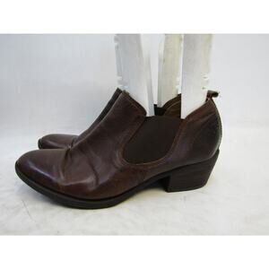 Josef Seibel Womens Size 40 EUR Brown Leather Chelsea Ankle Boots Booties